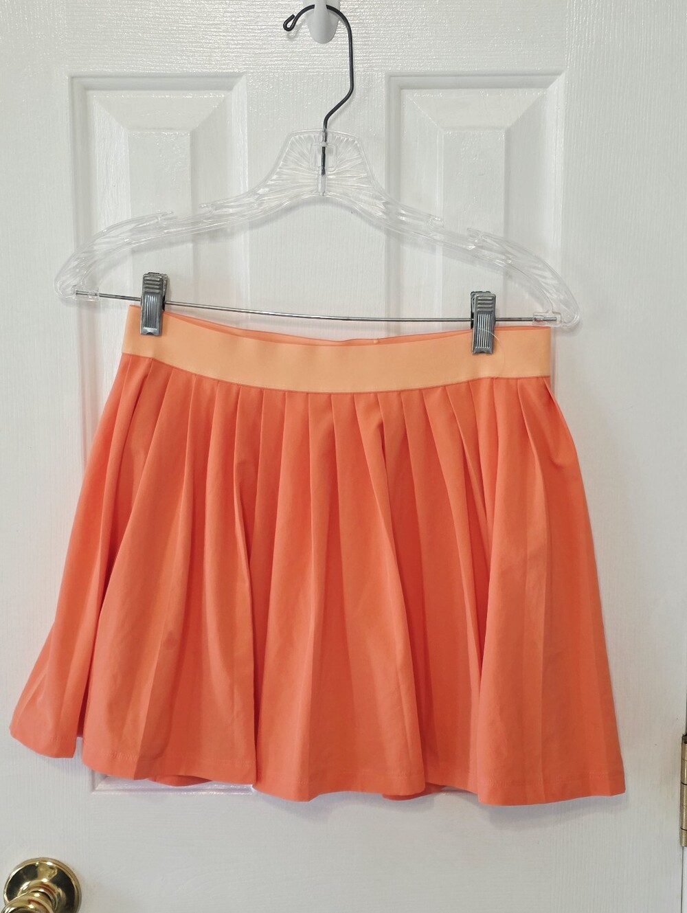 Athleta Girl Coral-Orange Pleated Girls Skort Size 16 XXL